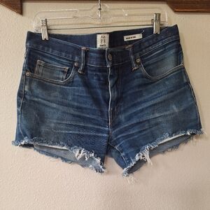 Hiroshi Kato The Pen Denim Cut Off Shorts Raw Edges Low Waist Mens Size 33